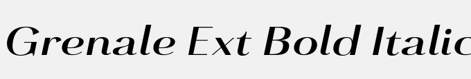 Grenale Ext Bold Italic
